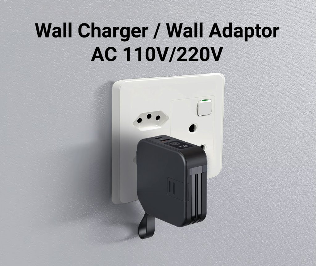 Zeus Travel Edition has a built in wall charger